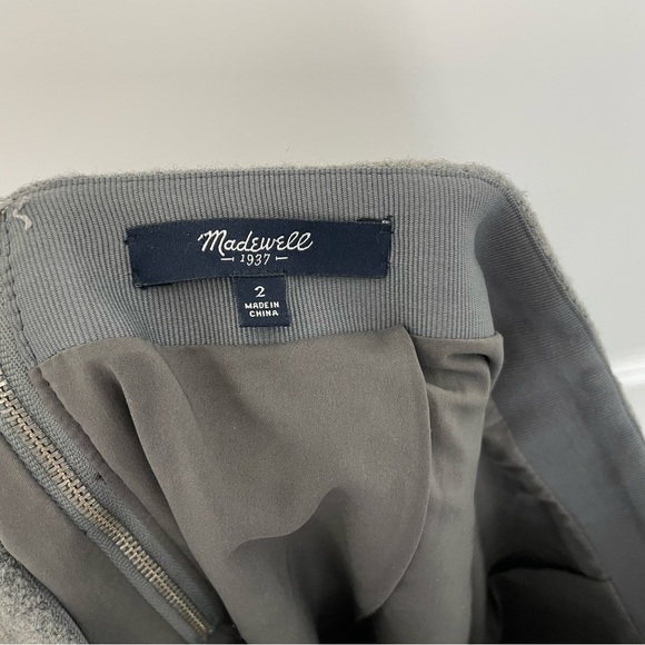 Madewell Wool Blend Gray Skirt 2 - Picture 5 of 6